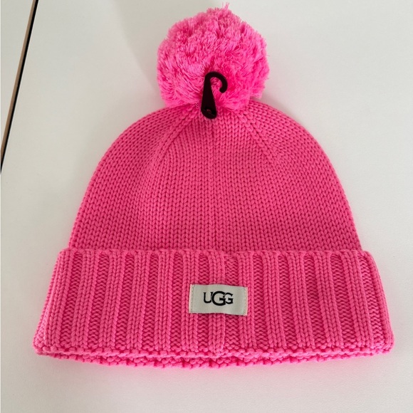 UGG Australia Bright‎  Pink Beanie Pom Knit OS Cozy Cabin Barbie Core Gorgeous and fun - Hot pink limited release Barbie Uggs now  main image 4